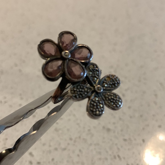 Sterling silver 925 ring with blue synthetic stone size 7 - Picture 4 of 4